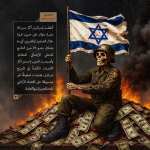 ملصقات عامان بعد السابع من أكتوبر | مع موضوع خسارات إسرائيلية في الحرب في غزة