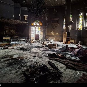 Terrorists burned mosques during recent Riots