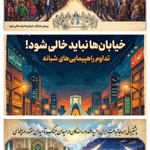 مجموعه پوستر خیابان‌ها نباید خالی شود | تداوم راهپیمایی های شبانه