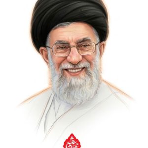 پوستر پرتره امام شهید حضرت آیت‌الله خامنه‌ای | به مناسبت مراسم چهلم امام شهید(1)