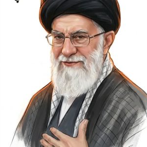پوستر پرتره امام شهید حضرت آیت‌الله خامنه‌ای | به مناسبت مراسم چهلم امام شهید(8)