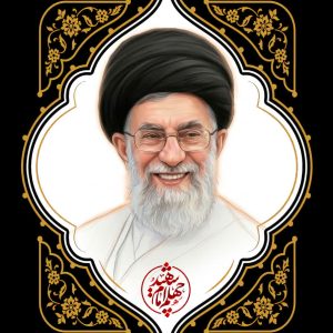 پوستر پرتره امام شهید حضرت آیت‌الله خامنه‌ای | به مناسبت مراسم چهلم امام شهید(11)