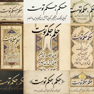 مجموعه پوستر خطی «حکم ،حکم توست» | بگویی بجنگ می‌جنگیم، بگویی آتش‌بس میگوییم بس والسلام