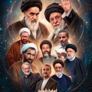 پوستر امضا:شهید | از مطهری و رجایی تا خامنه ایی کبیر دفتر خدمت مسئولان جمهوری اسلامی را با خون خود مزین کرده اند.